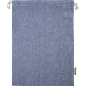 Pheebs 150 g/m2 GRS recycled cotton gift bag large 4L, Heather blue (Pouches, paper bags, carriers)