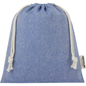 Pheebs 150 g/m2 GRS recycled cotton gift bag medium 1.5L, Heather blue (Backpacks)