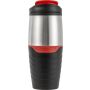 PP and stainless steel mug Pamela, black/silver