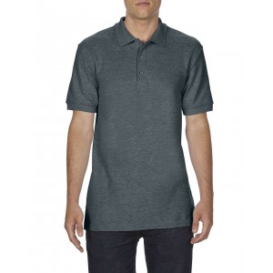 PREMIUM COTTON(r) ADULT DOUBLE PIQU POLO, Dark Heather (Polo short, mixed fiber, synthetic)