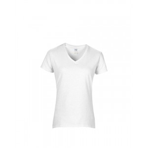 PREMIUM COTTON(r) LADIES' V-NECK T-SHIRT, White (T-shirt, 90-100% cotton)