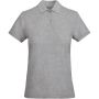 Prince short sleeve women's polo, Marl Grey