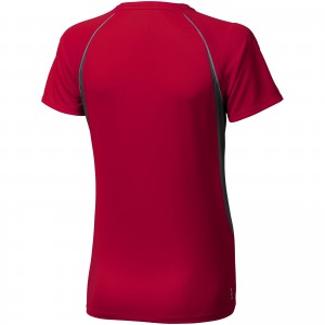 Quebec short sleeve women's cool fit t-shirt, Red,Anthracite (T-shirt, mixed fiber, synthetic)