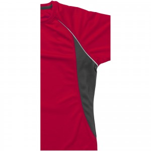 Quebec short sleeve women's cool fit t-shirt, Red,Anthracite (T-shirt, mixed fiber, synthetic)