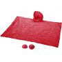 Xina rain poncho in storage ball with keychain, Red