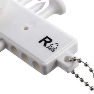 Recycled ABS golf tee set Aveline, white (Sports equipment)