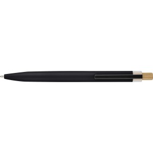 Recycled aluminium lacquered push ballpen Maren, black