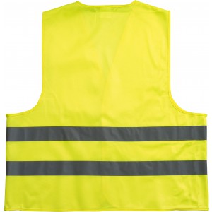 Polyester (75D) safety jacket Clara, yellow, XS (Reflective items)