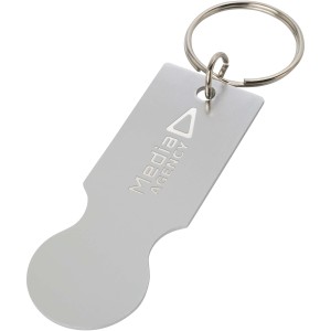 Rhea shopping cart keyring, Silver (Keychains)