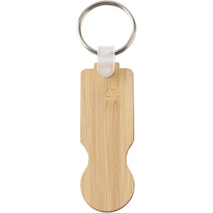 Ronan bamboo trolley keychain, Natural (Keychains)