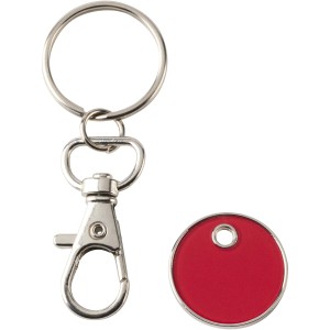 Rory keyring with trolley coin, Red (Keychains)