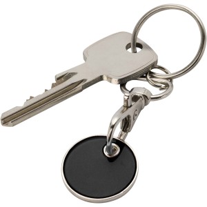 Rory keyring with trolley coin, Solid black (Keychains)