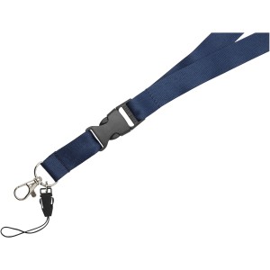 Sagan phone holder lanyard with detachable buckle, Navy (Lanyard, armband, badge holder)