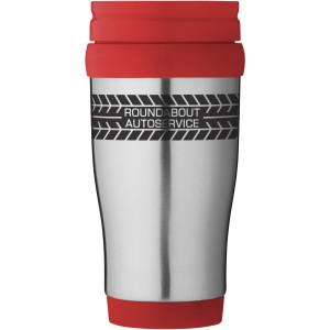 Sanibel 400 ml insulated mug, Silver,Red (Mugs)