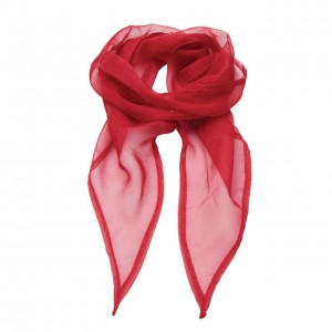 'COLOURS COLLECTION' PLAIN CHIFFON SCARF, Red (Scarf)