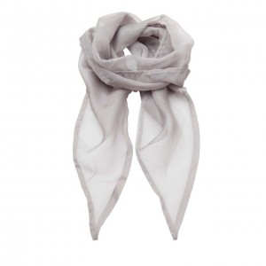 'COLOURS COLLECTION' PLAIN CHIFFON SCARF, Silver (Scarf)