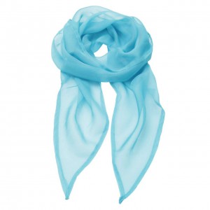 'COLOURS COLLECTION' PLAIN CHIFFON SCARF, Turquoise (Scarf)