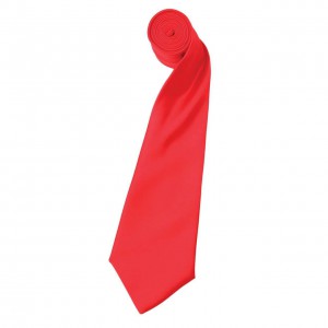 'COLOURS COLLECTION' SATIN TIE, Strawberry Red (Scarf)