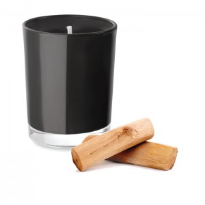 Scented candle in glass, Black (Candles)