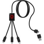 SCX.design C28 5-in-1 extended charging cable, Red, Solid bl (2PX06421)
