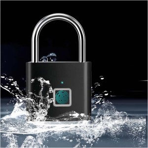 SCX.design T11 smart fingerprint padlock, Solid black (Photo accessories)