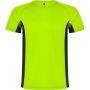 Shanghai short sleeve kids sports t-shirt, Fluor Green, Solid black