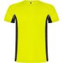 Shanghai short sleeve men's sports t-shirt, Fluor Yellow, Solid black