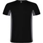 Shanghai short sleeve men's sports t-shirt, Solid black, Dark Lead