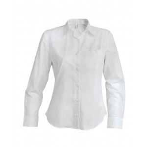 JESSICA > LADIES' LONG-SLEEVED SHIRT, White (shirt)