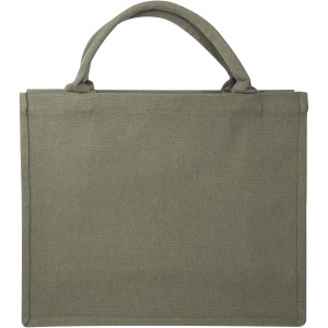 Page 500 g/m2 recycled book tote bag, Green (Shopping bags)