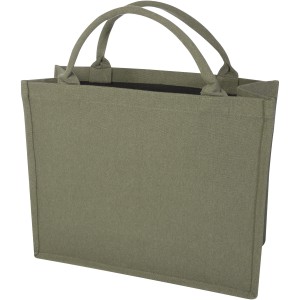 Page 500 g/m2 recycled book tote bag, Green (Shopping bags)