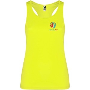 Shura women's sports vest, Fluor Yellow (T-shirt, mixed fiber, synthetic)
