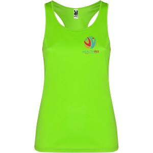Shura women's sports vest, Lime (T-shirt, mixed fiber, synthetic)