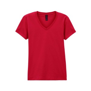 SOFTSTYLE<SUP>(r)</SUP> LADIES' V-NECK T-SHIRT, Cherry Red