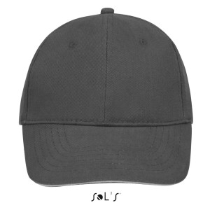 SOL'S BUFFALO - SIX PANEL CAP, Dark Grey/Light Grey (Hats)