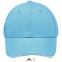 SOL'S BUFFALO - SIX PANEL CAP, Turquoise/White