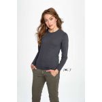 SOL'S IMPERIAL LSL WOMEN - LONG-SLEEVE T-SHIRT, Charcoal Melange (SO02075CHME)
