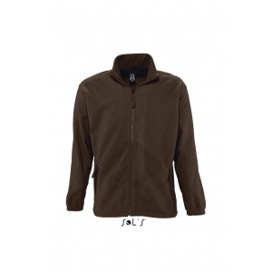 SOL'S NORTH MEN - ZIPPED FLEECE JACKET, Dark Chocolate (Polar pullovers)