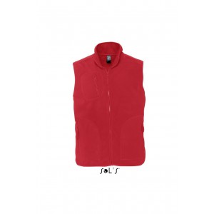 SOL'S NORWAY - UNISEX SLEEVELESS FLEECE CARDIGAN, Red (Vests)