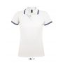 SOL'S PASADENA WOMEN - POLO SHIRT, White/Navy