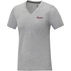 Somoto short sleeve women?s V-neck t-shirt, Heather grey (T-shirt, 90-100% cotton)