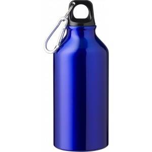 Recycled aluminium bottle (400 ml) Myles, cobalt blue (Sport bottles)