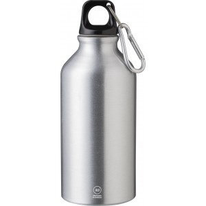 Recycled aluminium bottle (400 ml) Myles, silver (Sport bottles)