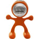 Sport-man clock with alarm, orange (3073-07)