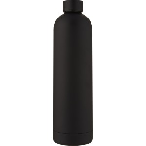 Spring 1 L copper vacuum insulated bottle, Solid black (Water bottles)