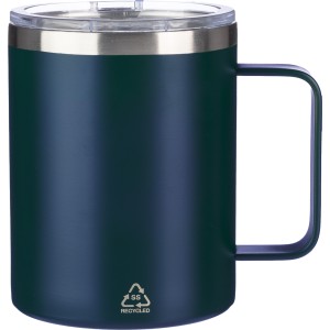 Stainless steel double-walled mug (300 ml) Renate, blue (Mugs)