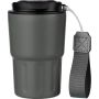 Stainless steel double walled mug Louisa, grey