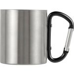 Stainless steel double walled mug Nella, black (8245-01CD)