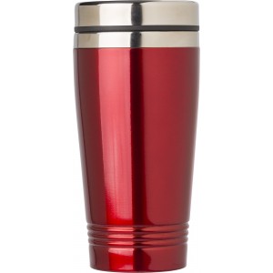 Stainless steel drinking mug (450 ml) Velma, red (Glasses)