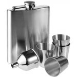 Stainless steel hip flask Brittany, silver (2807-32)